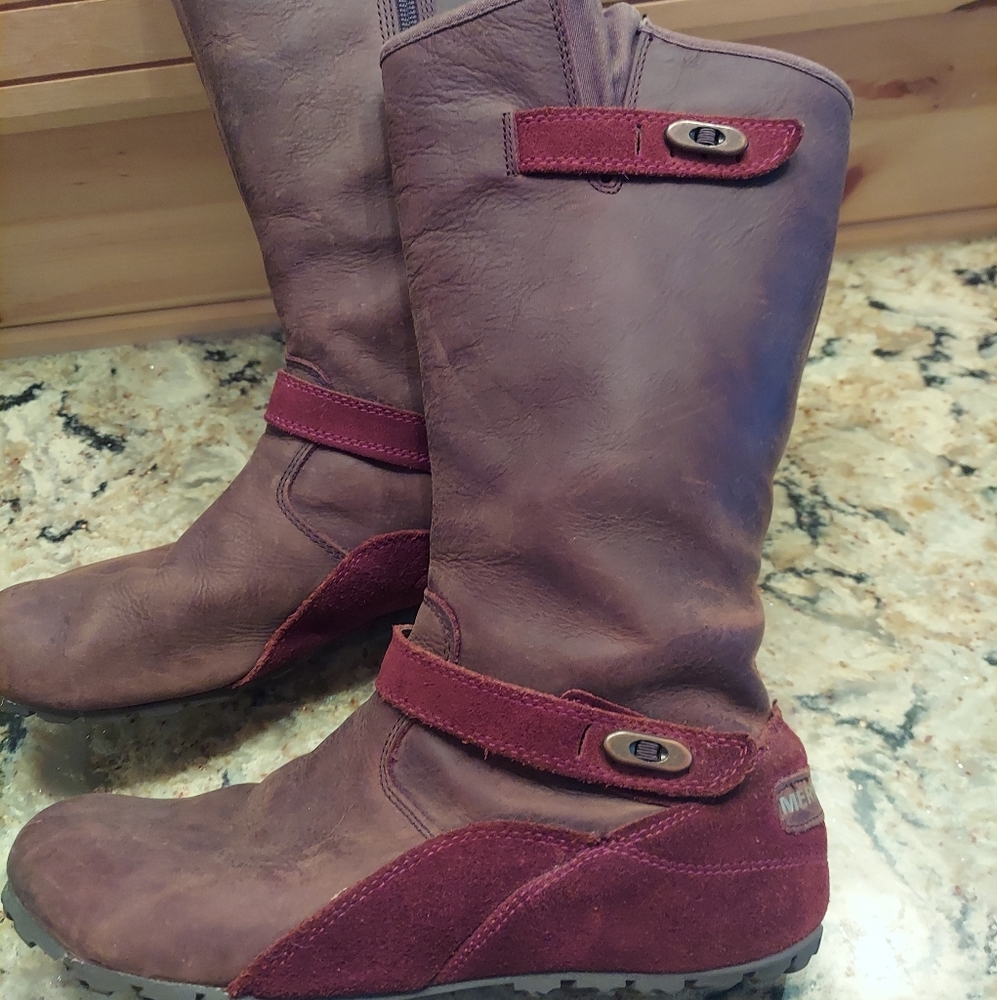 Merrell women's browb leather water proof boots size 7.5